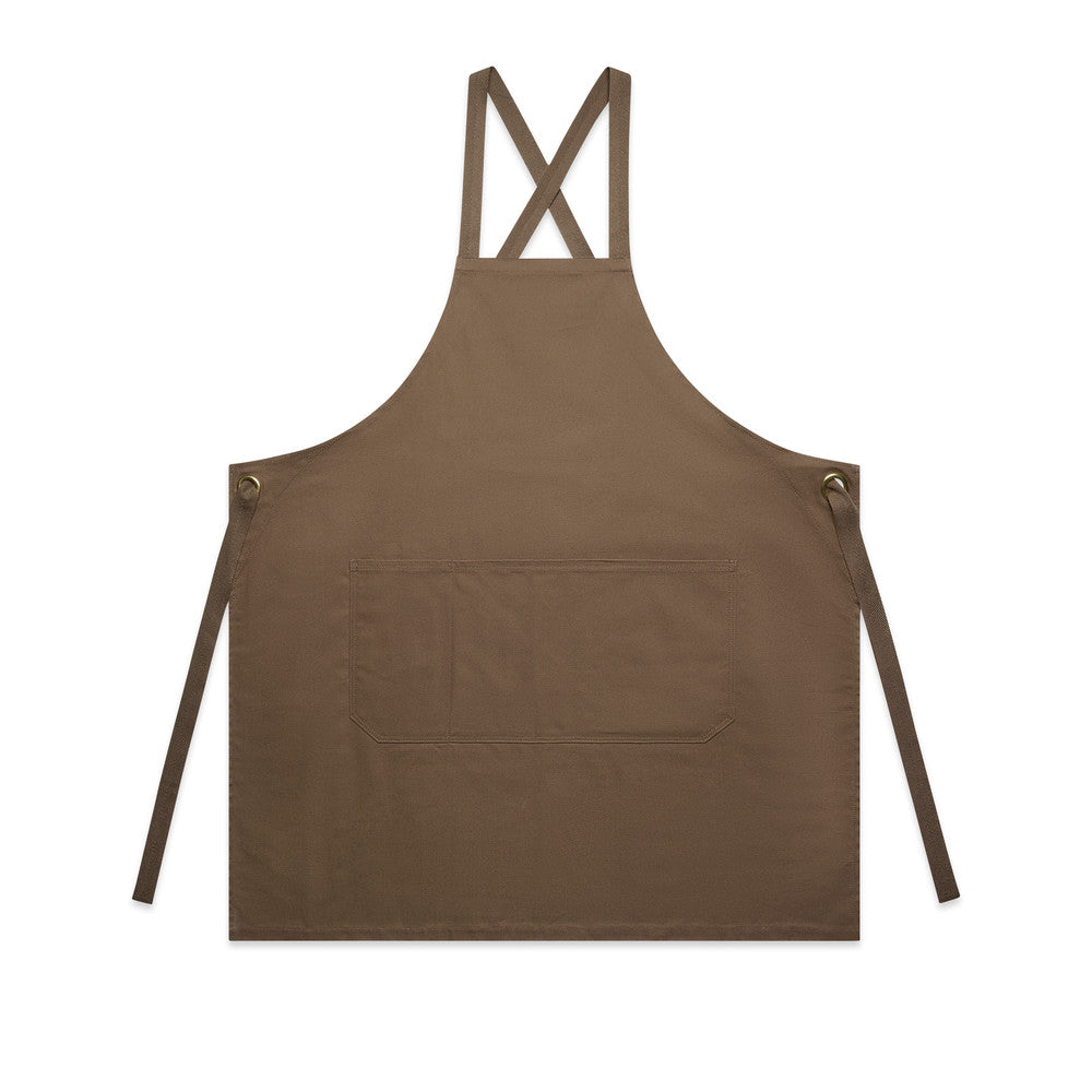 brown apron on white background