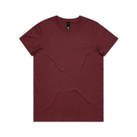 Wo's Maple Tee - Burgundy