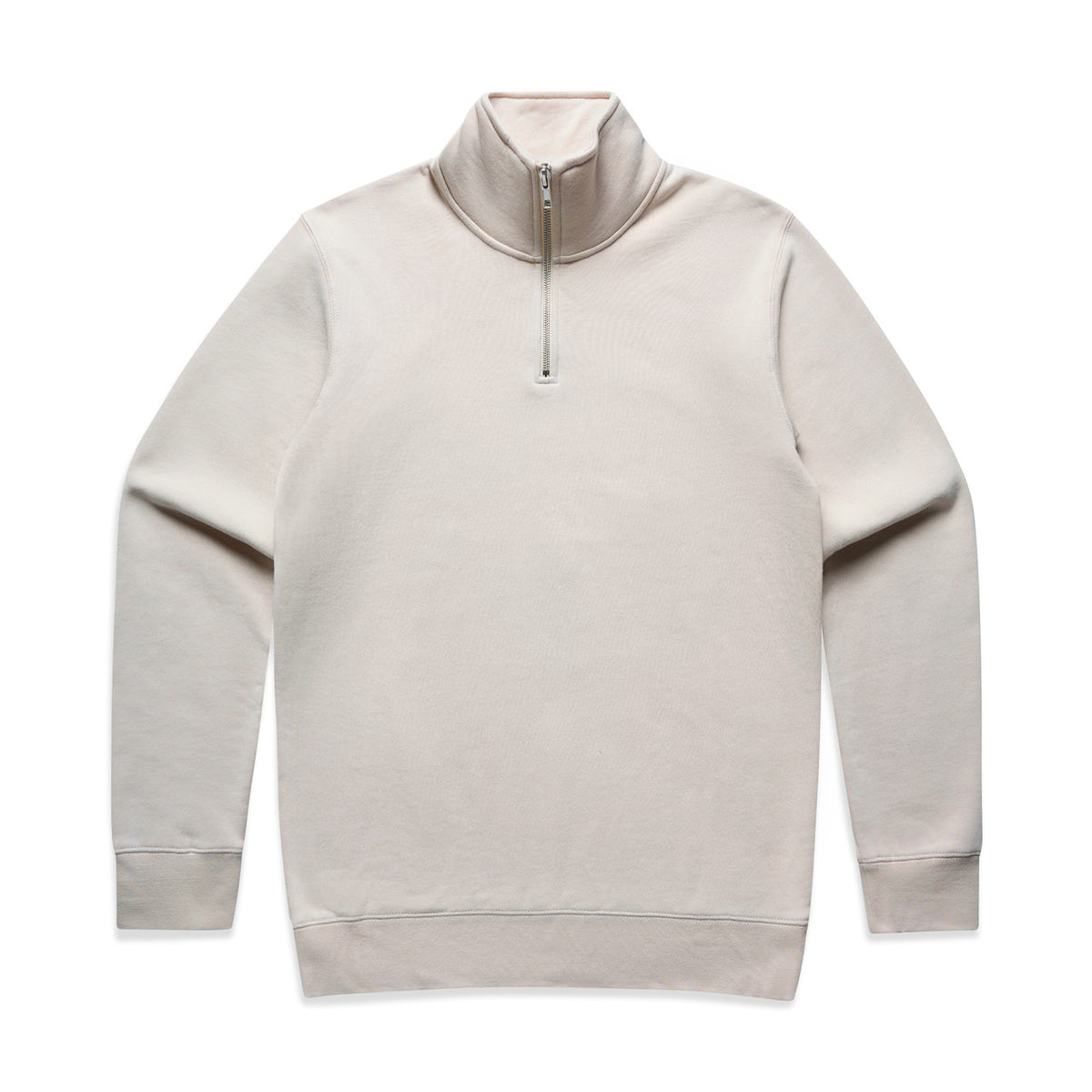 Stencil Half Zip Crew - Bone