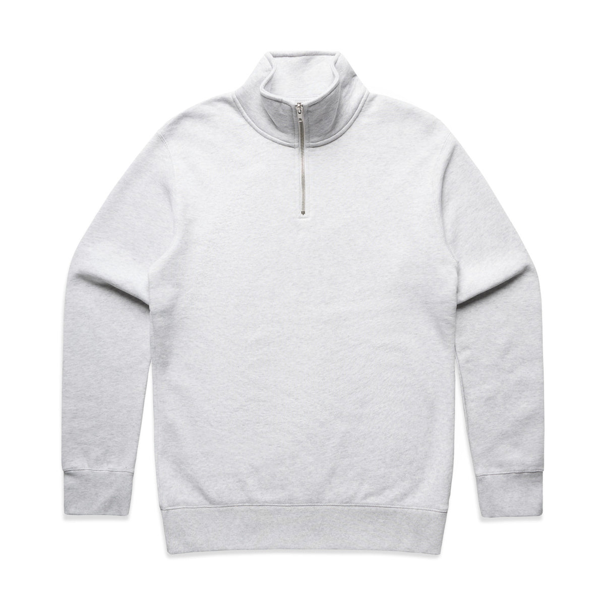 Stencil Half Zip Crew - White marle