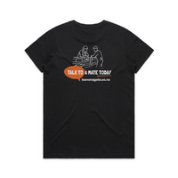 Talk to a Mate | Women's T-shirt - Custom Clothing | T Shirt Printing | Embroidery | Screen Printing | Print Room NZ