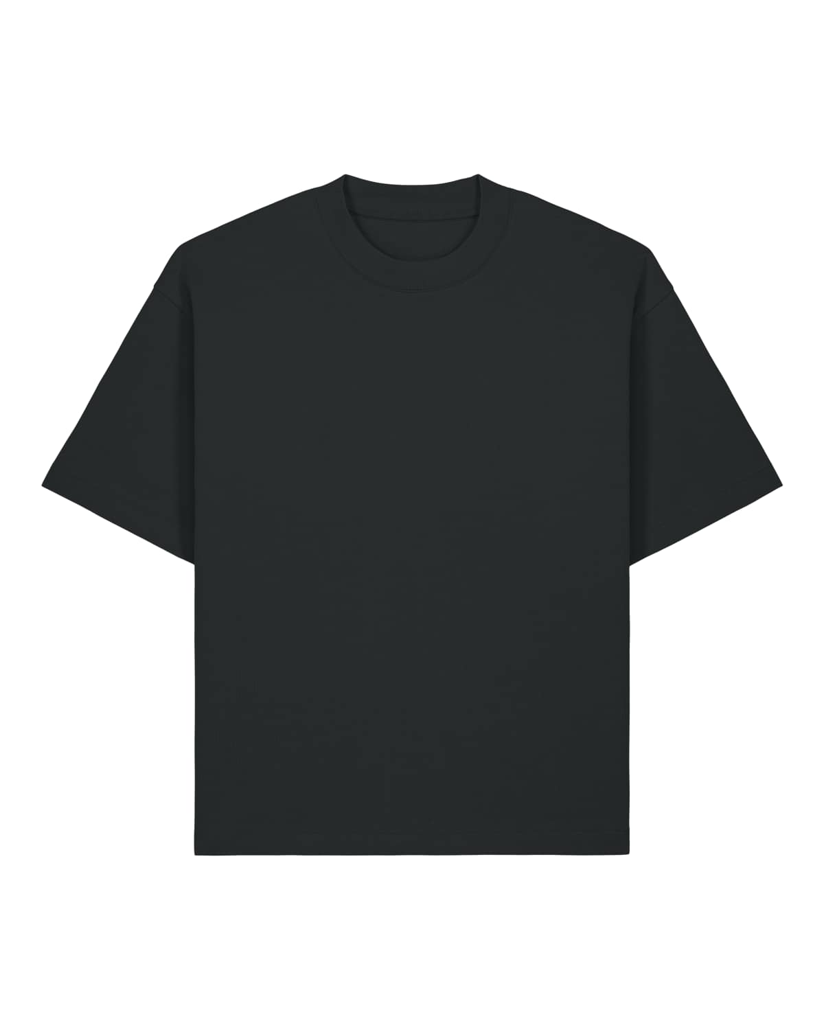 Black t-shirt on a white background