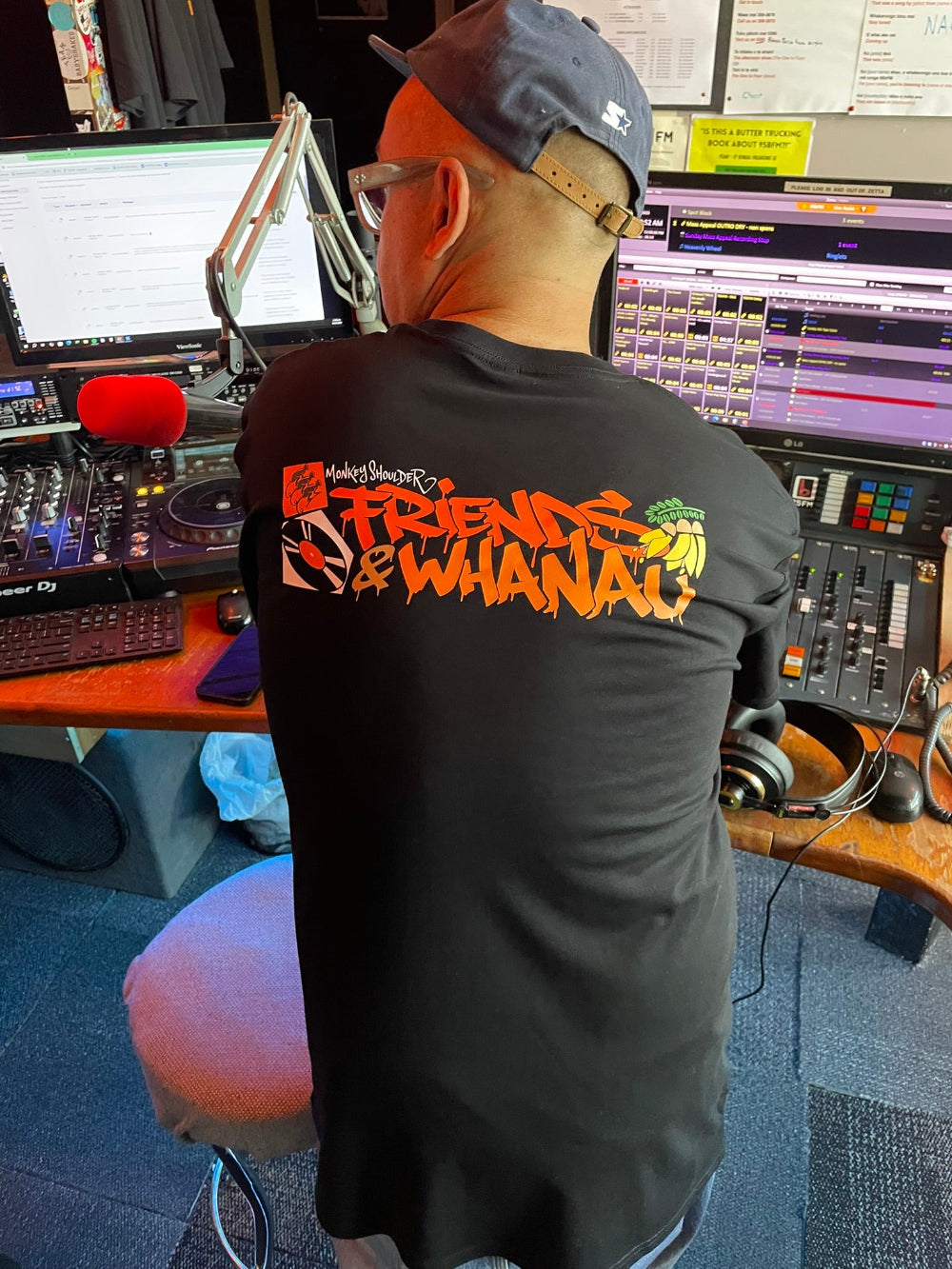 Monkey Shoulder Friends and Whānau Tee - Pre Order - Custom Clothing | T Shirt Printing | Embroidery | Screen Printing | Print Room NZ