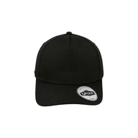 UFlex Adults Pro Style 5 Panel Snapback - Black