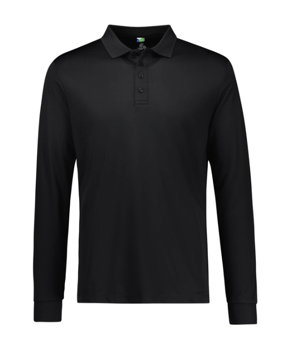 Biz Collection Mens Action Long Sleeve Polo