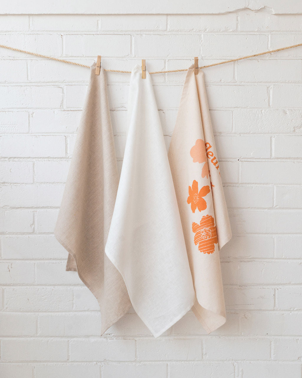 linen organic cotton tea towel