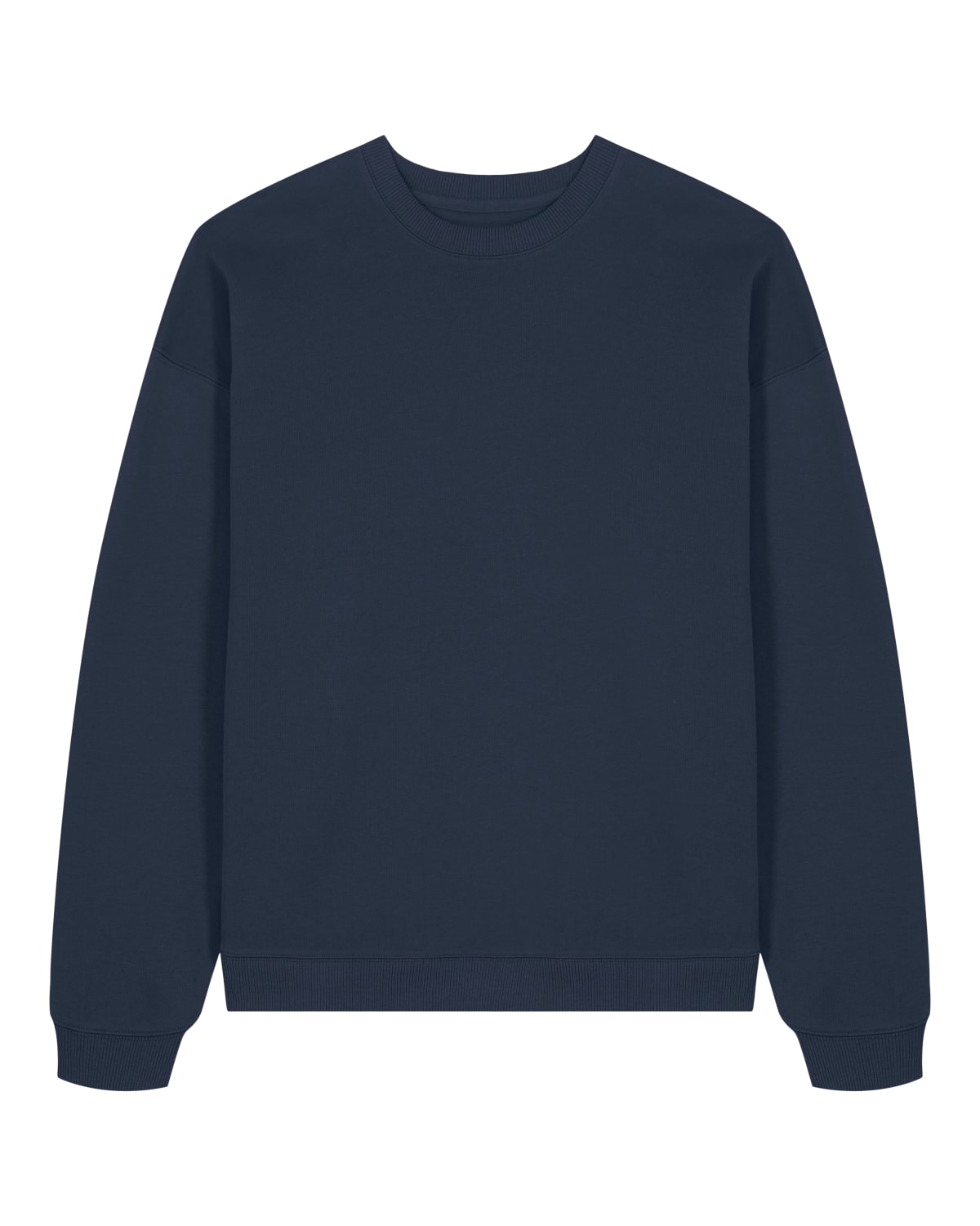 Navy blue sweatshirt on a white background