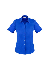 Womens Monaco Short Sleeve Shirt - Electric Blue
