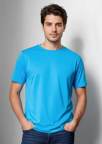 Mens Aero Short Sleeve Tee - Cyan