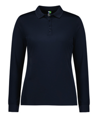 Biz Collection Womens Action Long Sleeve Polo