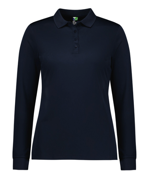 Biz Collection Womens Action Long Sleeve Polo
