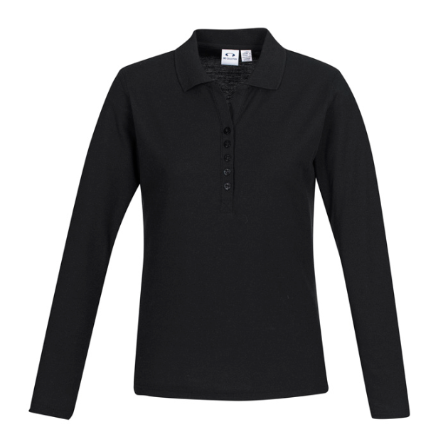 Biz Collection Womens Crew Long Sleeve Polo