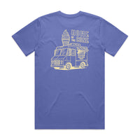 Lapis tee with cream ice cream truck back screen print