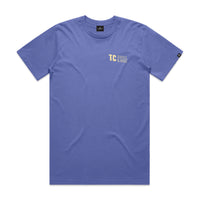 Lapis tee with cream chest screen print
