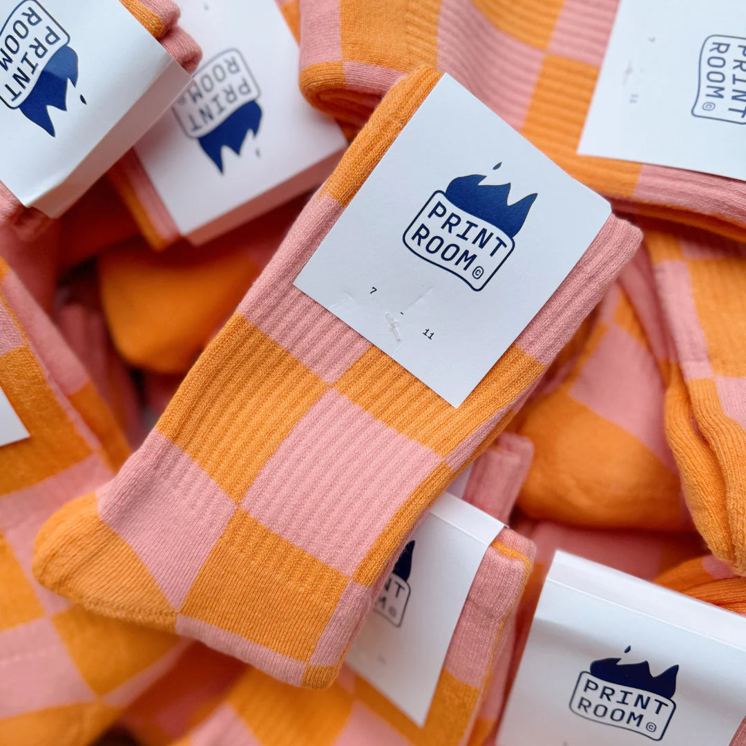 Checkerboard Socks - Buy now - Custom Clothing | T Shirt Printing | Embroidery | Screen Printing | Print Room NZ