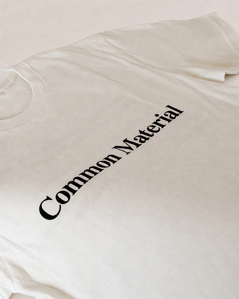 white t-shirt with black print
