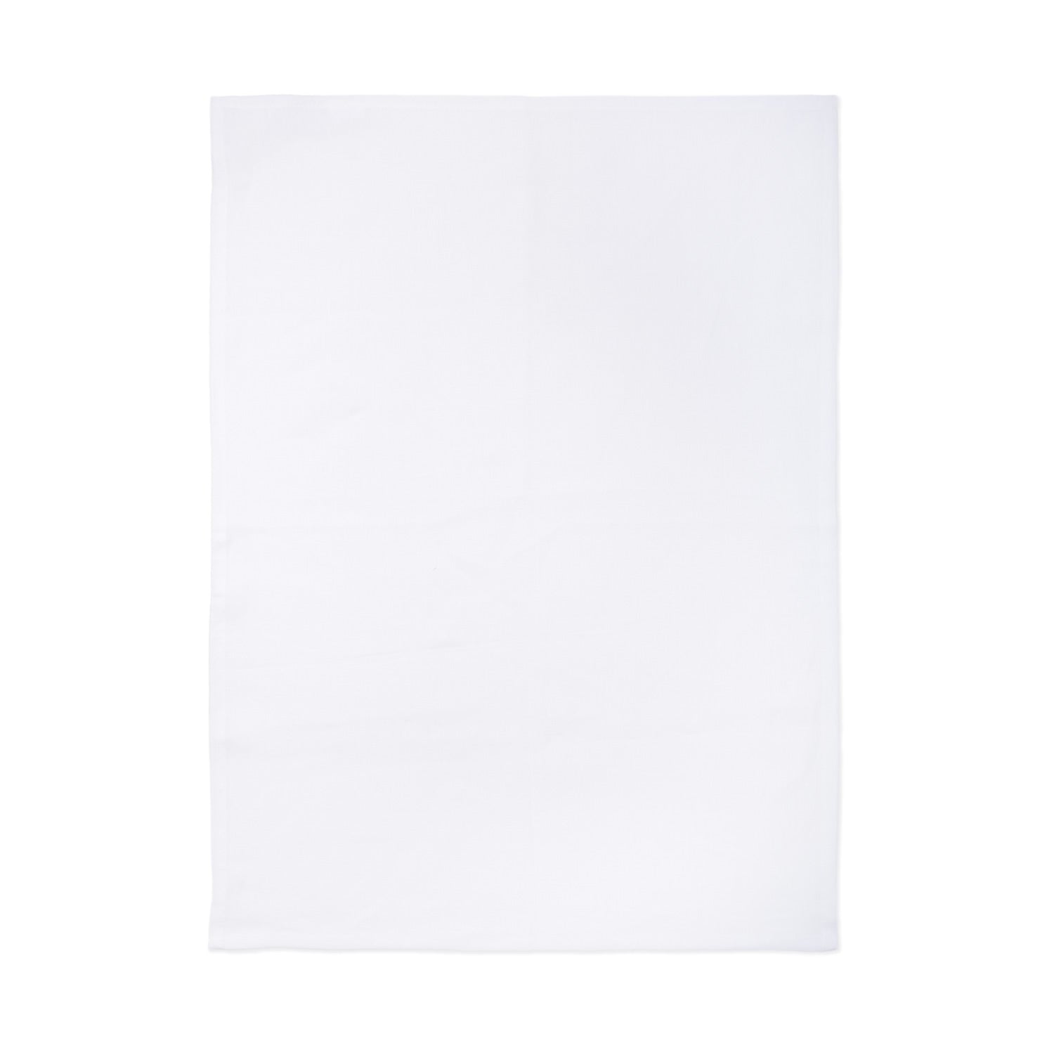 White tea towel on a white background