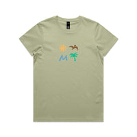Olive coloured AS Colour Wo's maple tee