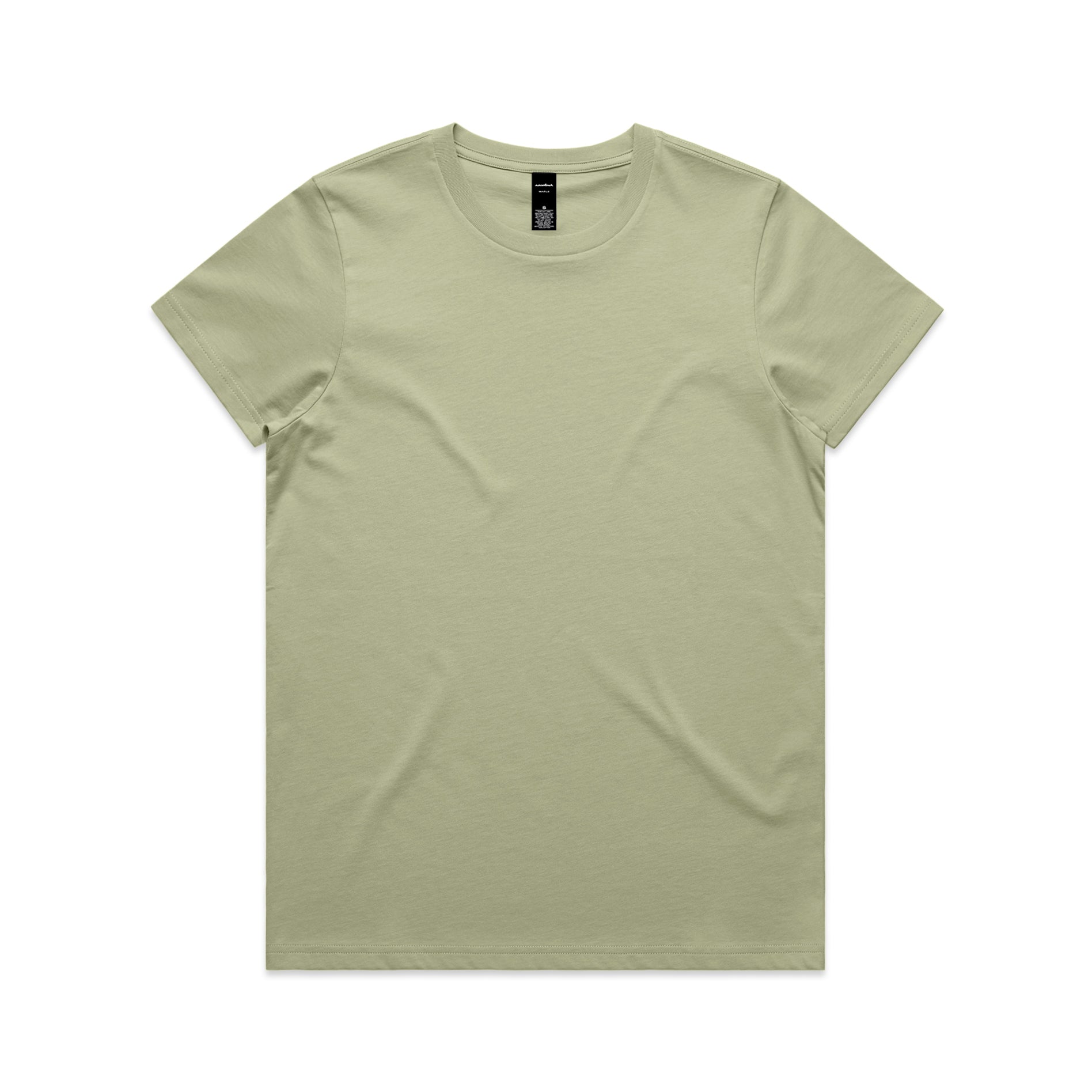 Olive coloured AS Colour Wo's maple tee with a graphic on the front