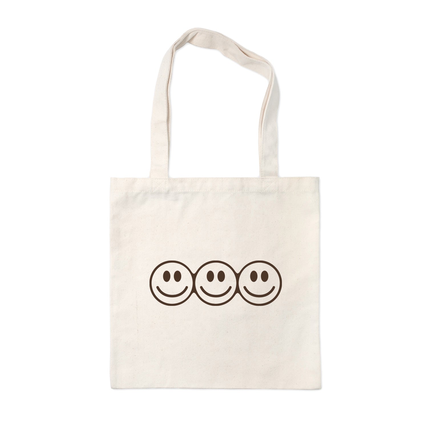 Natural coloured bag with brown artwork