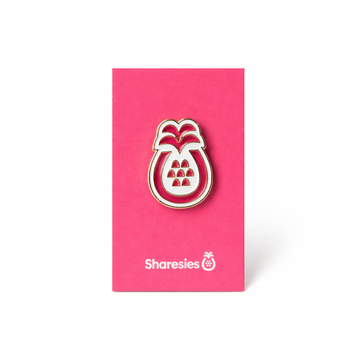 Pink sharesies enamel pin