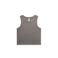 AS Colour Wo's Faded Organic Rib Crop Tank 4035 Singlet decorated merch nz
