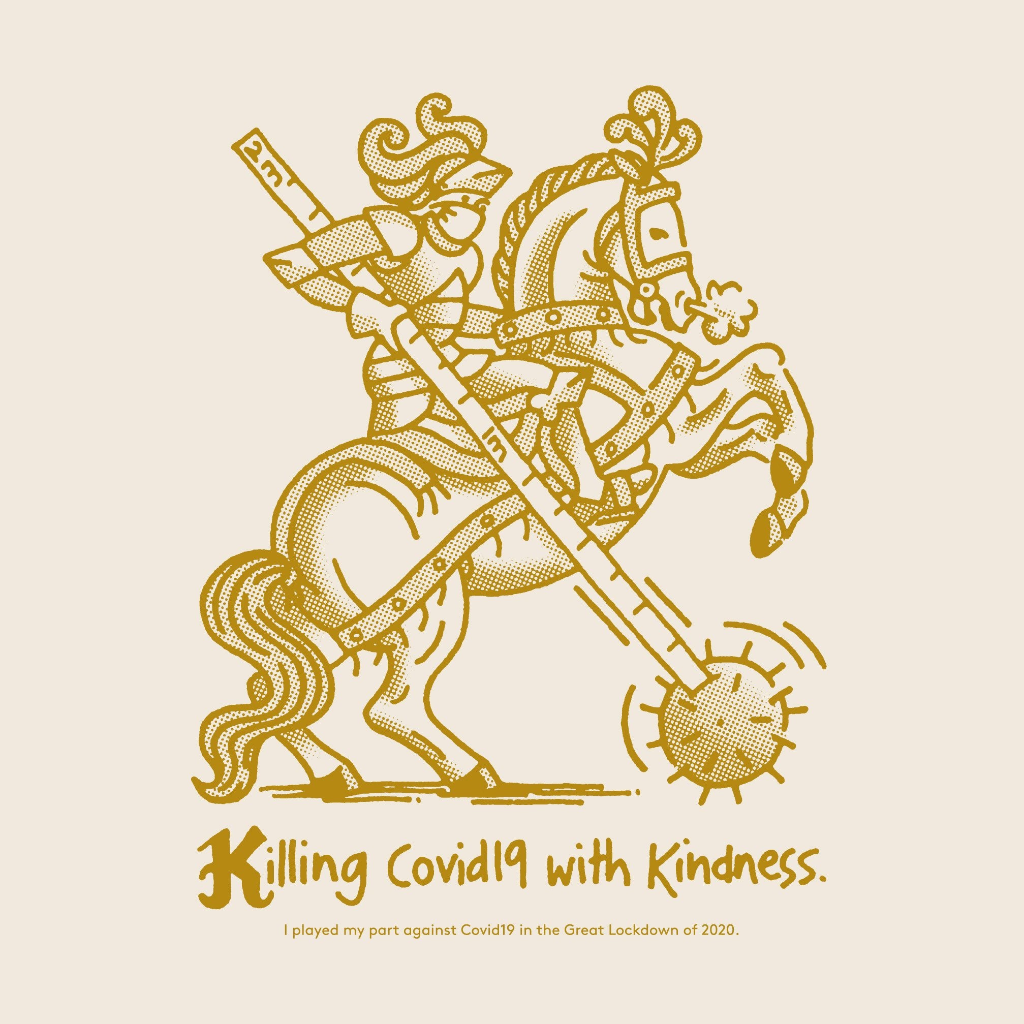 KIlling Covid - Kindness Mission Tea Towel